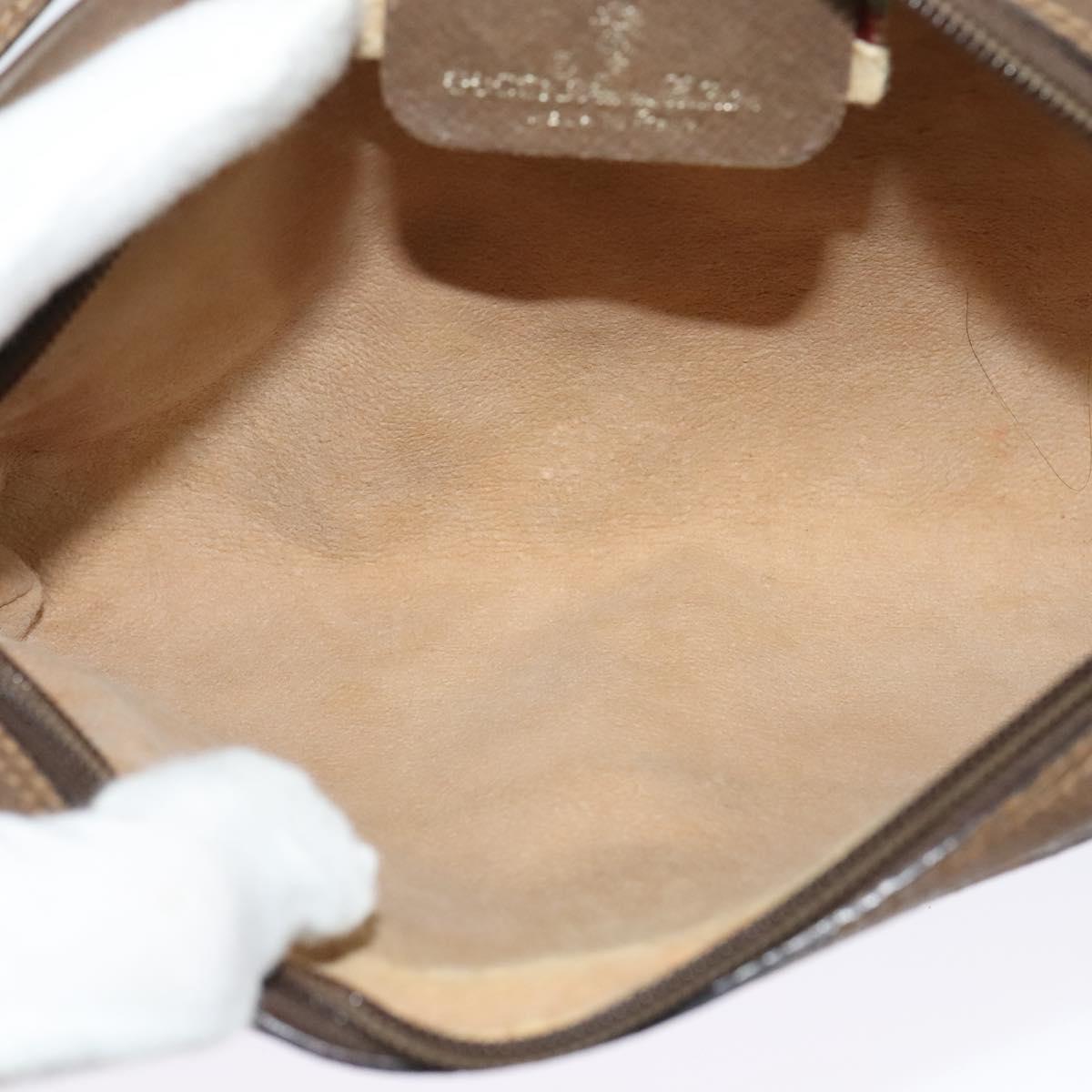 GUCCI GG Supreme Web Sherry Line Shoulder Bag PVC Beige 89 02 055 Auth BA4680
