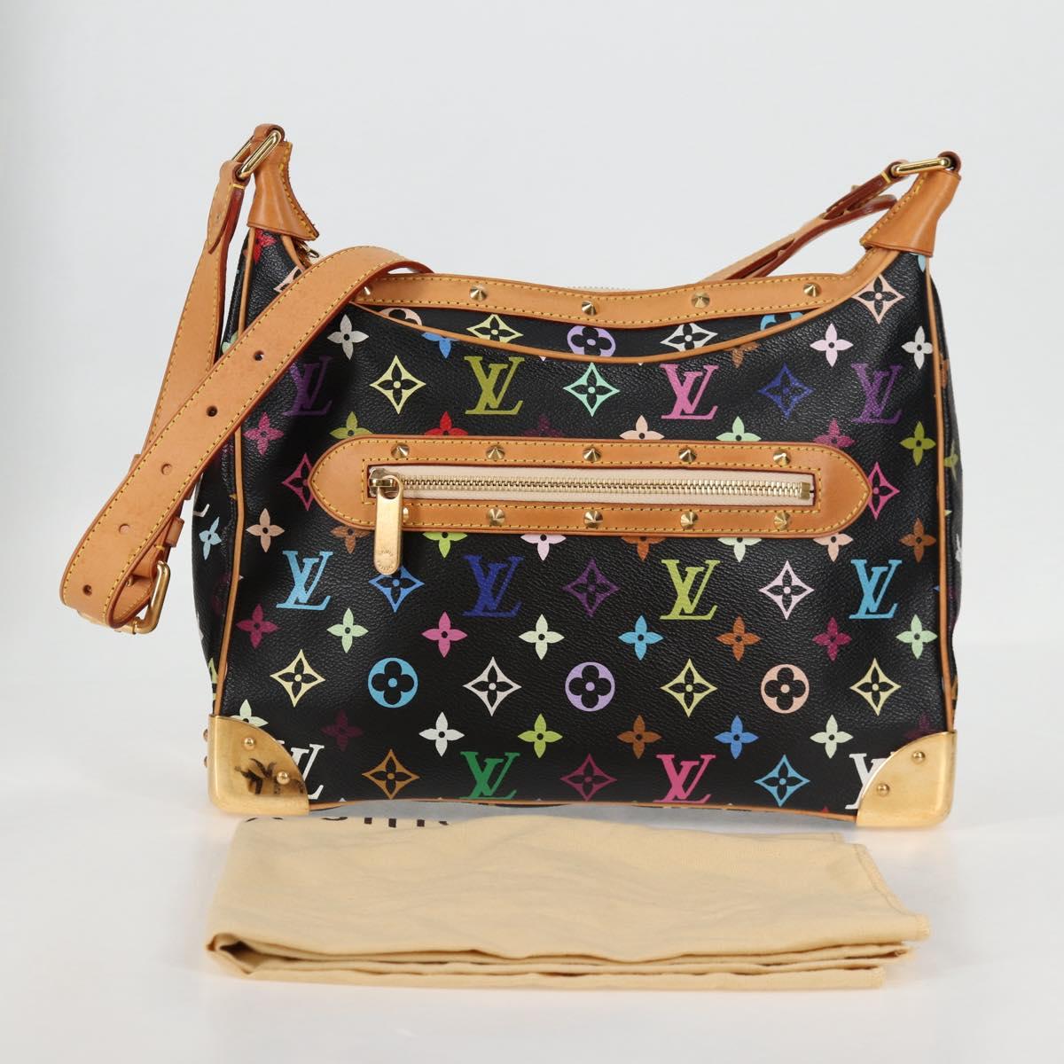LOUIS VUITTON Multicolor Boulogne Shoulder Bag Black M92638 LV Auth BA4683SAV