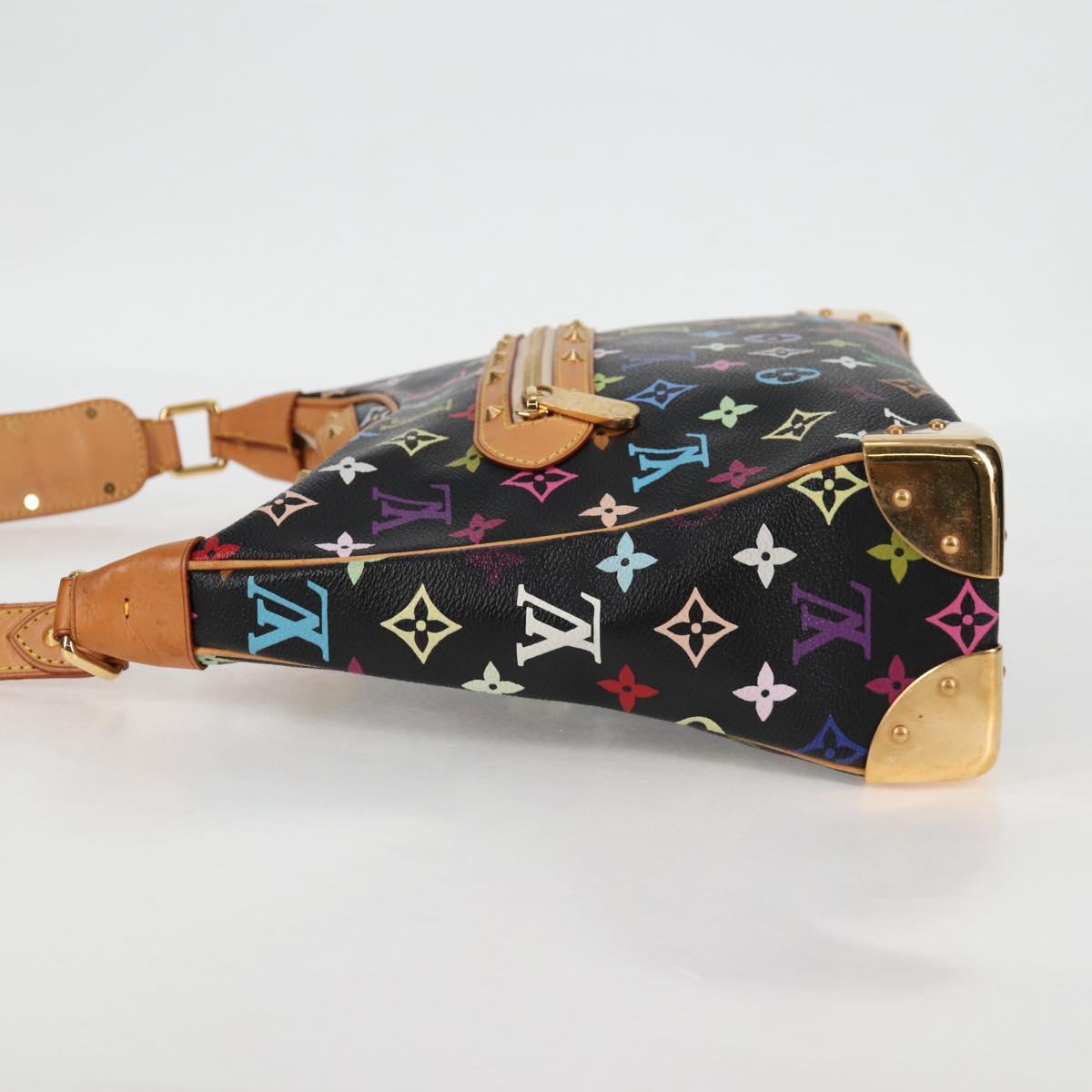 LOUIS VUITTON Multicolor Boulogne Shoulder Bag Black M92638 LV Auth BA4683V