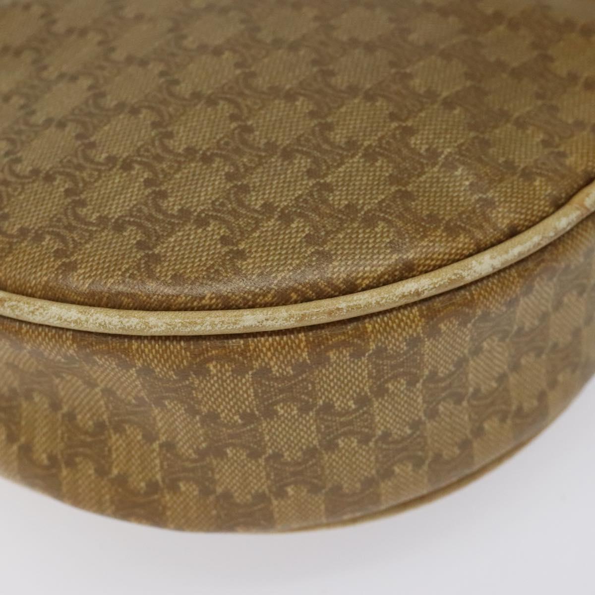 CELINE Macadam Canvas Shoulder Bag Brown Auth BA469