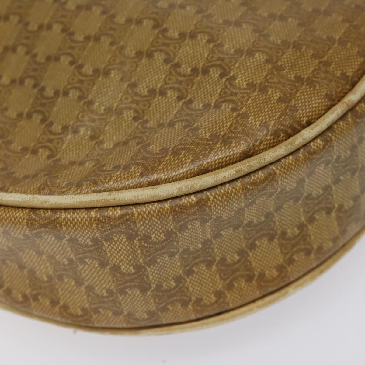 CELINE Macadam Canvas Shoulder Bag Brown Auth BA469