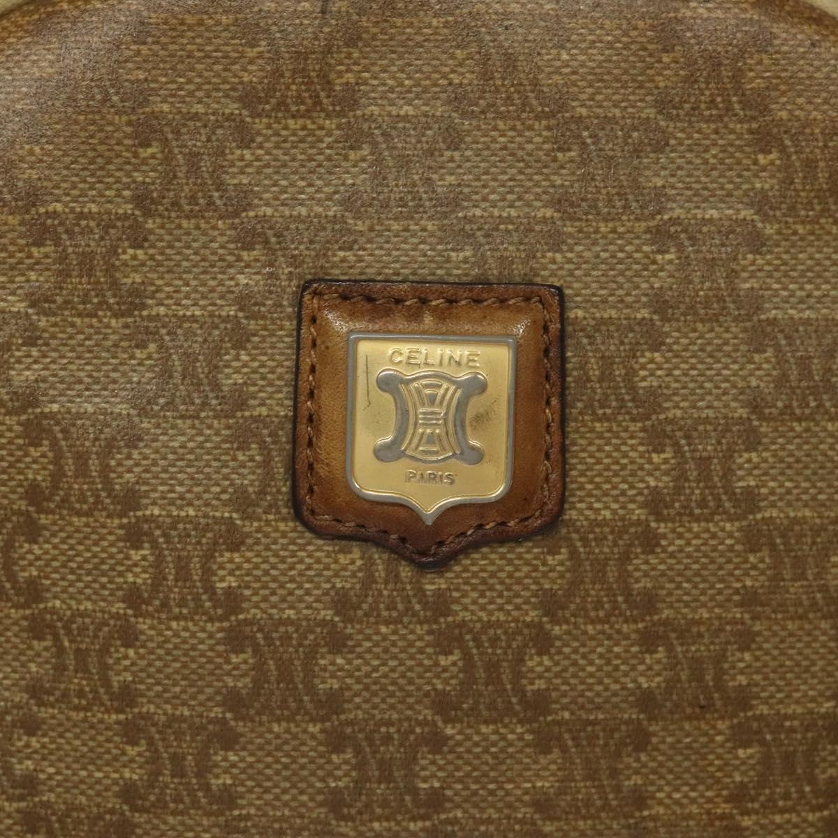 CELINE Macadam Canvas Shoulder Bag Brown Auth BA469