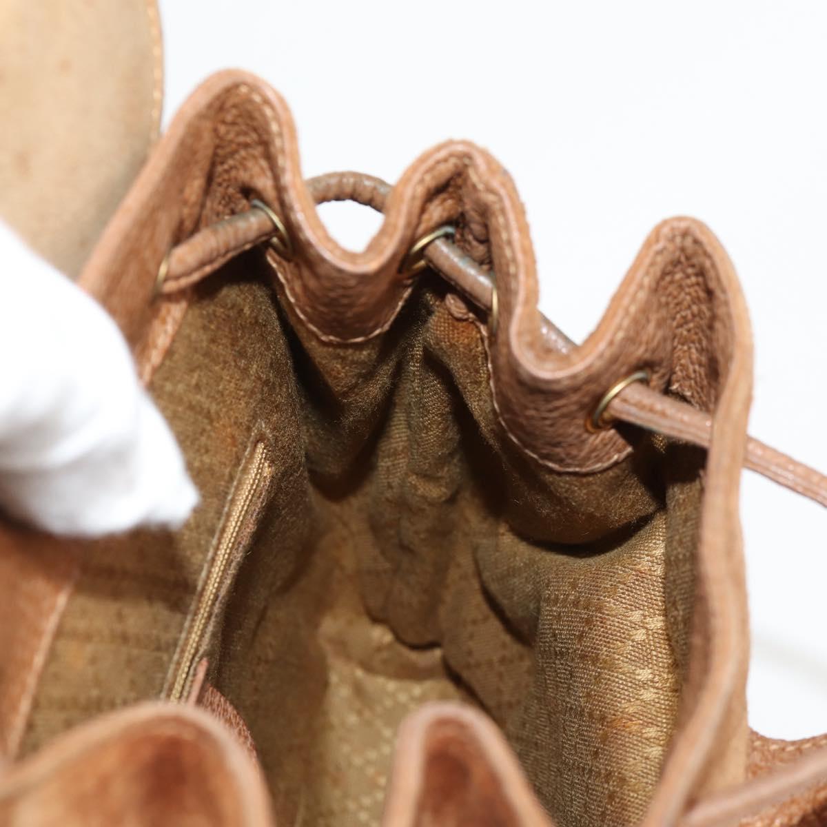 GUCCI Bamboo Backpack Suede Brown Gold 003 1705 0030 Auth BA4691