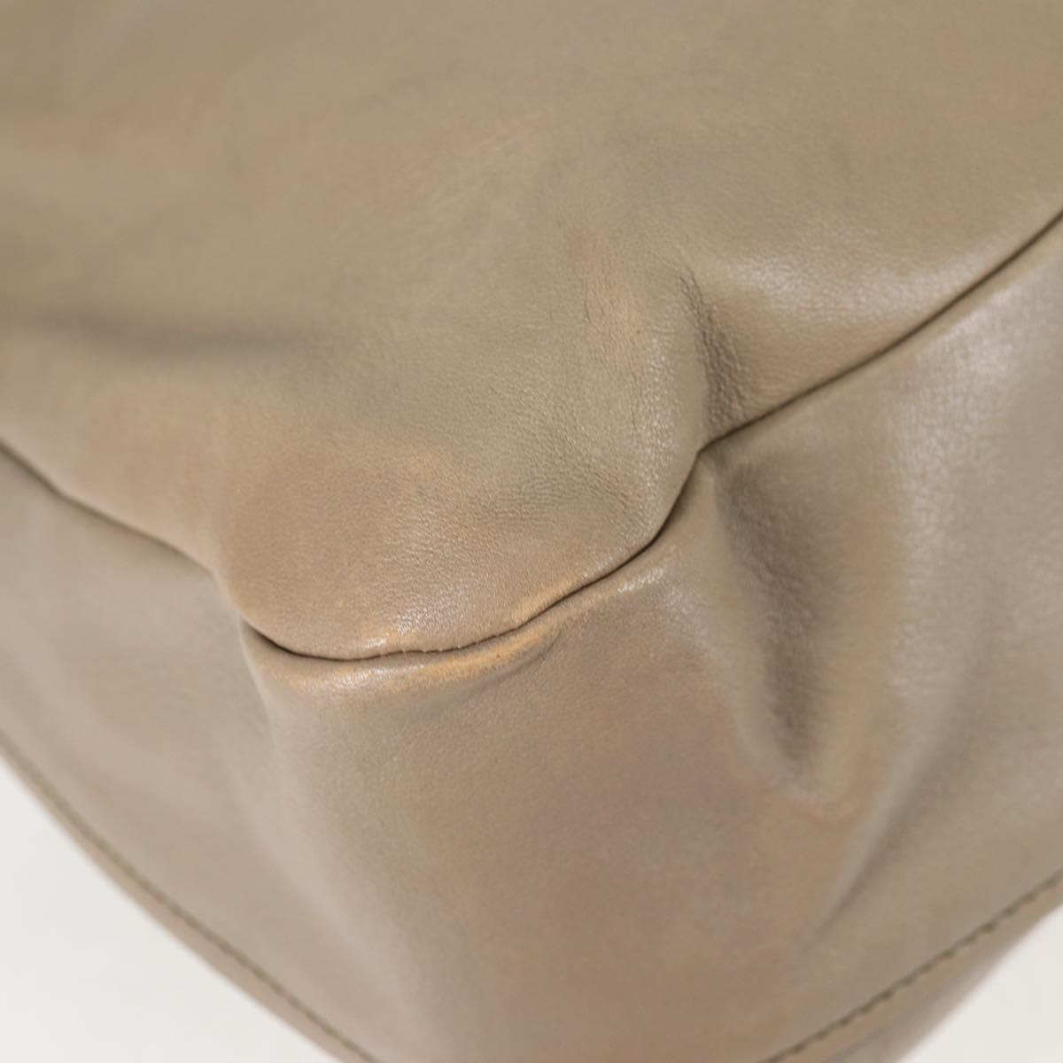 Chloe Margaret Hand Bag Leather 2way Gold olive Auth BA4692