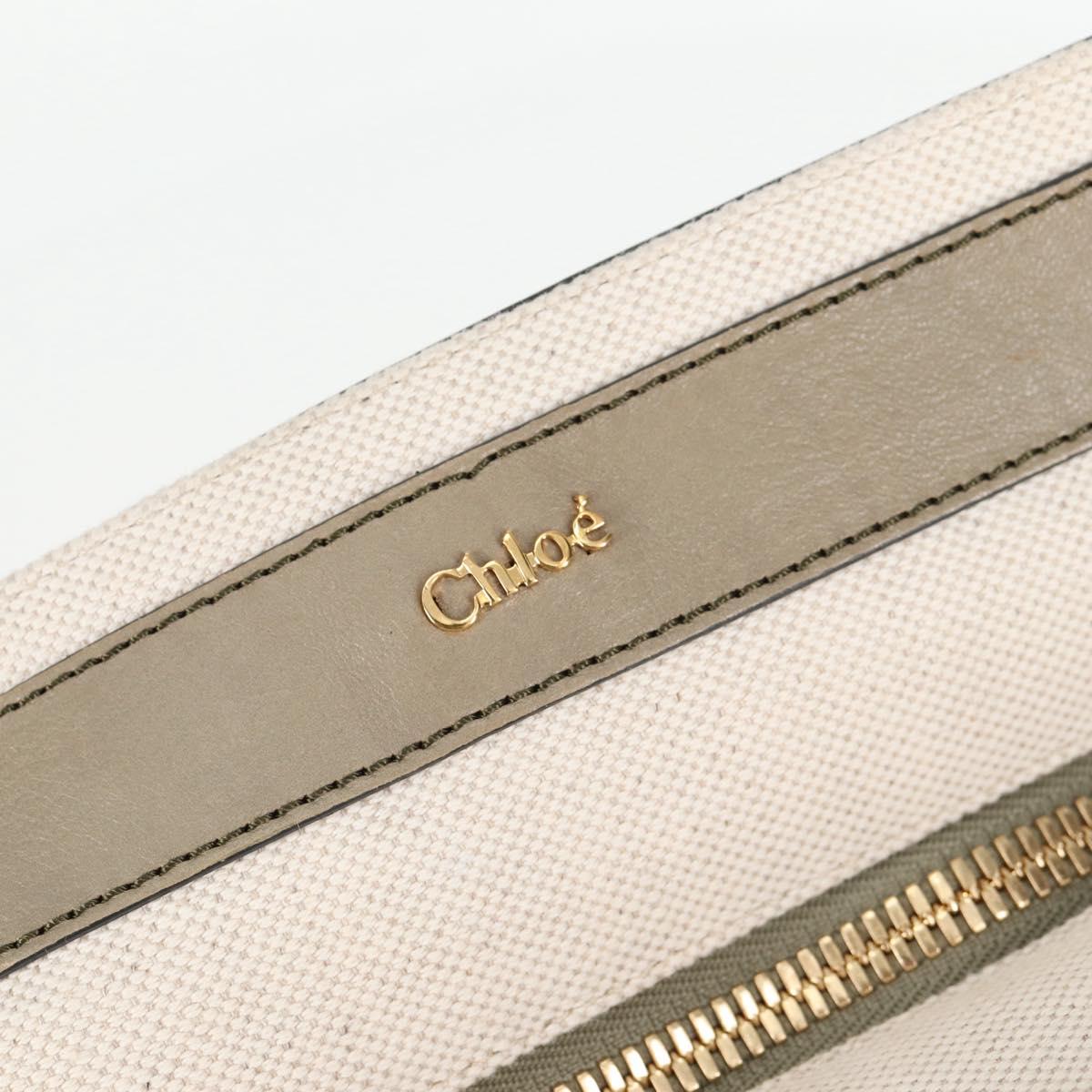 Chloe Margaret Hand Bag Leather 2way Gold olive Auth BA4692
