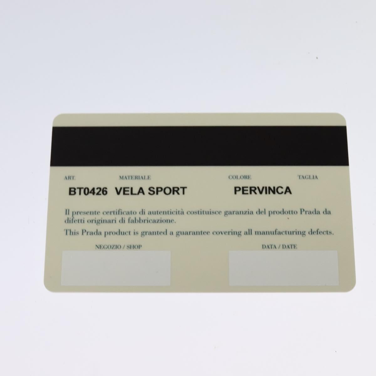 PRADA Shoulder Bag Nylon Light Blue Silver Auth BA4705