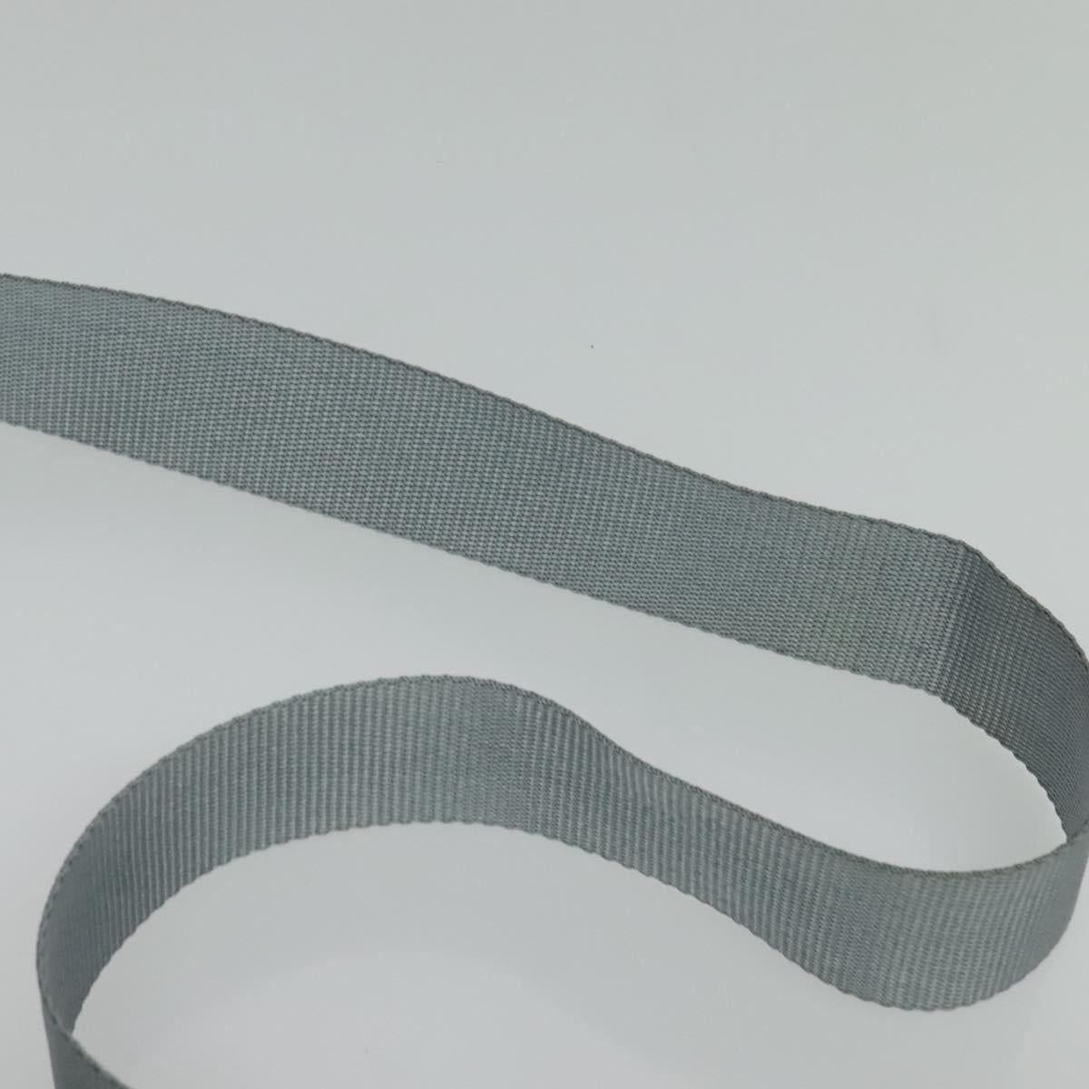 PRADA Shoulder Bag Nylon Light Blue Silver Auth BA4705