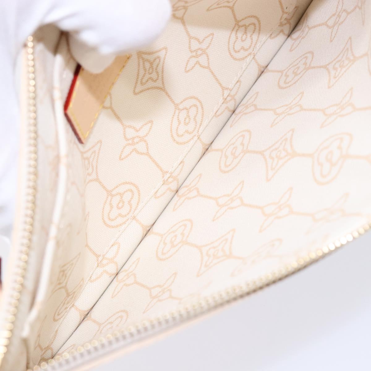 LOUIS VUITTON Damier Azur Neverfull MM Pouch Pouch LV Auth BA4707