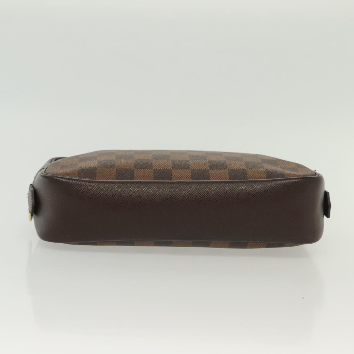 LOUIS VUITTON Damier Ebene Trousse Toilette Clutch Bag N47623 LV Auth BA4732