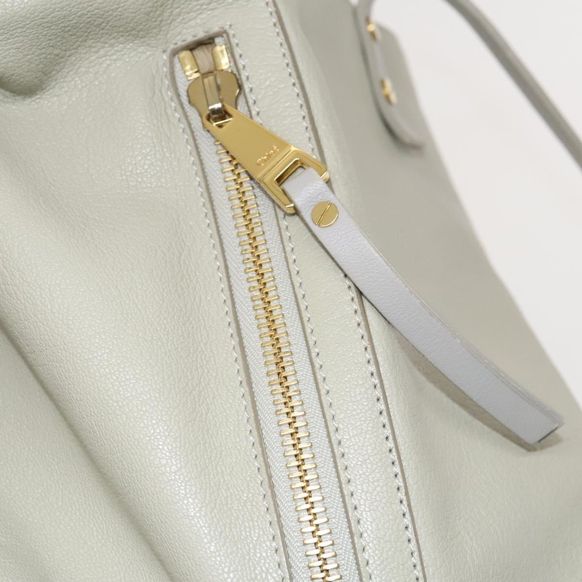 Chloe Dylan Tote Bag Leather Gold Auth BA4765