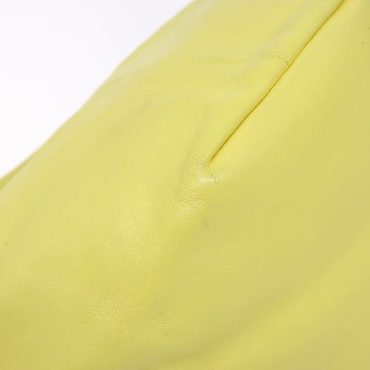 BOTTEGA VENETA Hand Bag Leather Yellow Auth BA4777