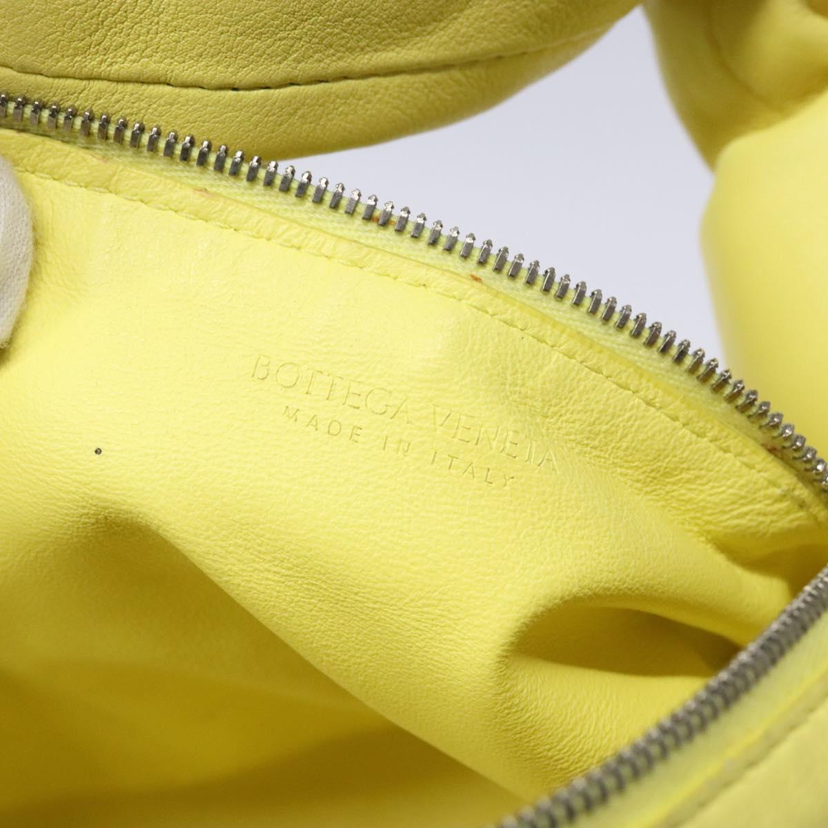 BOTTEGA VENETA Hand Bag Leather Yellow Auth BA4777