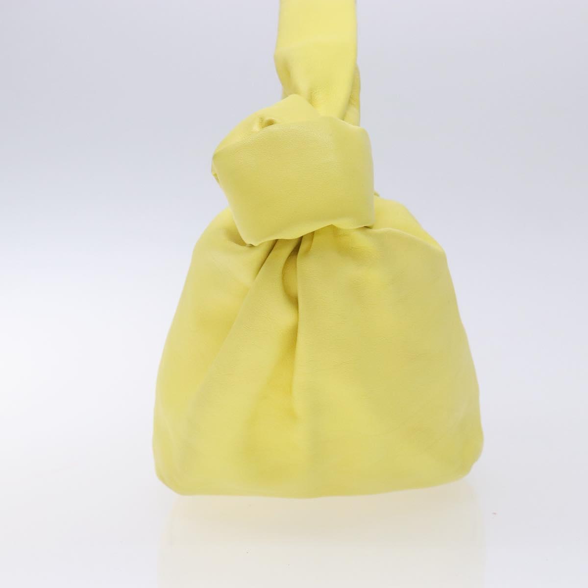 BOTTEGA VENETA Hand Bag Leather Yellow Auth BA4777