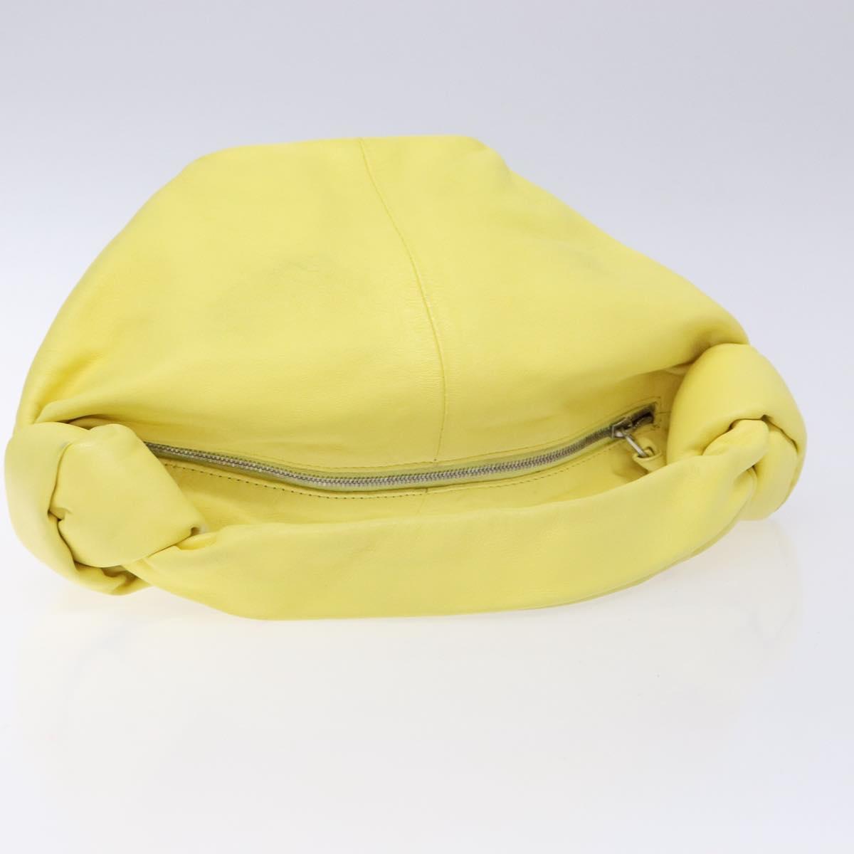 BOTTEGA VENETA Hand Bag Leather Yellow Auth BA4777