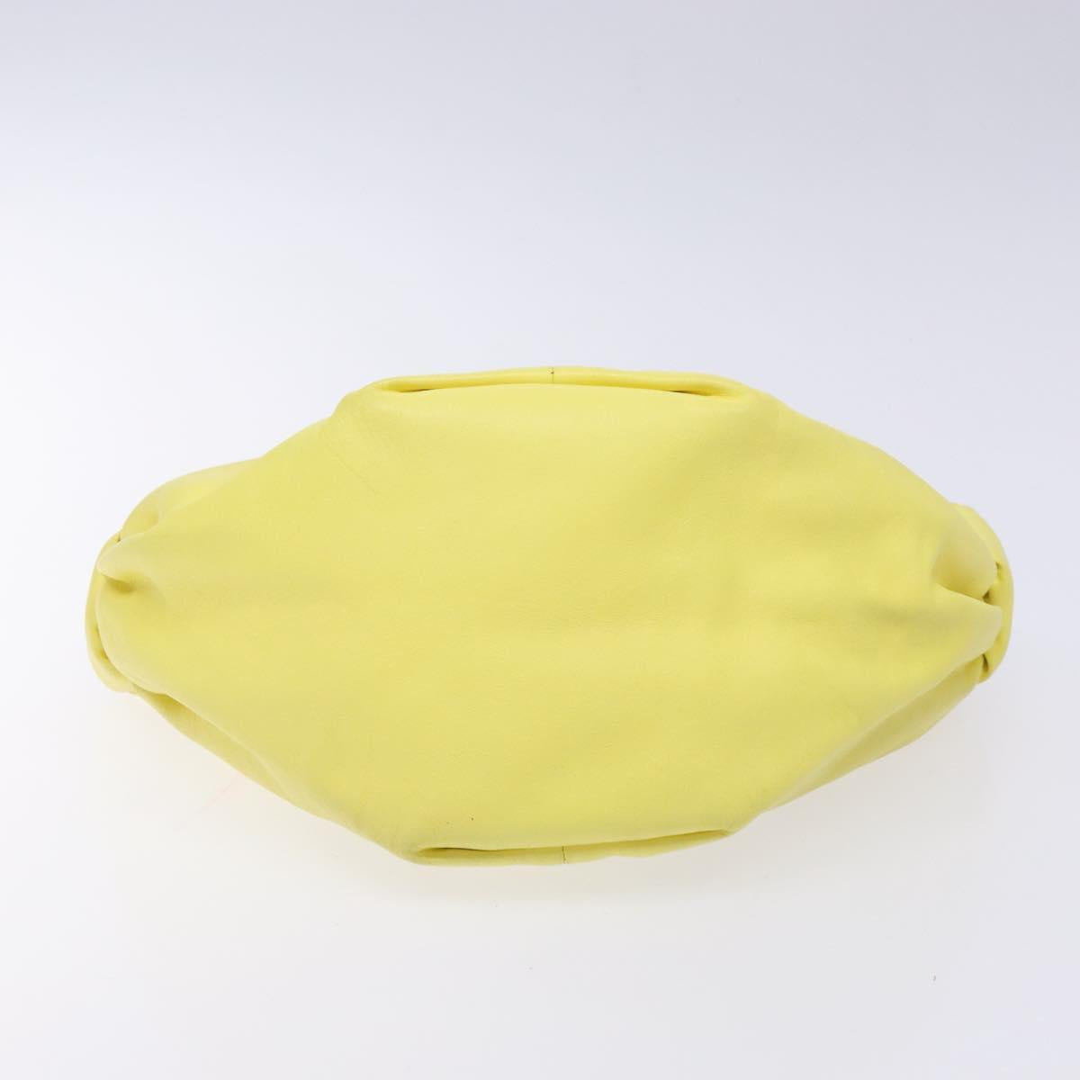 BOTTEGA VENETA Hand Bag Leather Yellow Auth BA4777