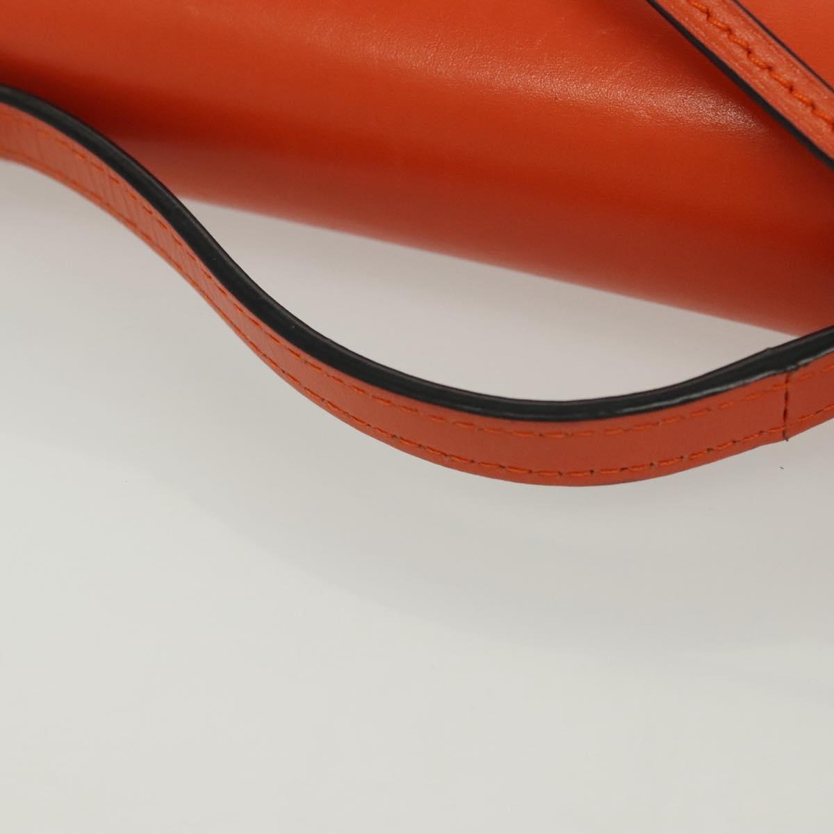 LOEWE Barcelona Shoulder Bag Leather Orange Auth BA4778