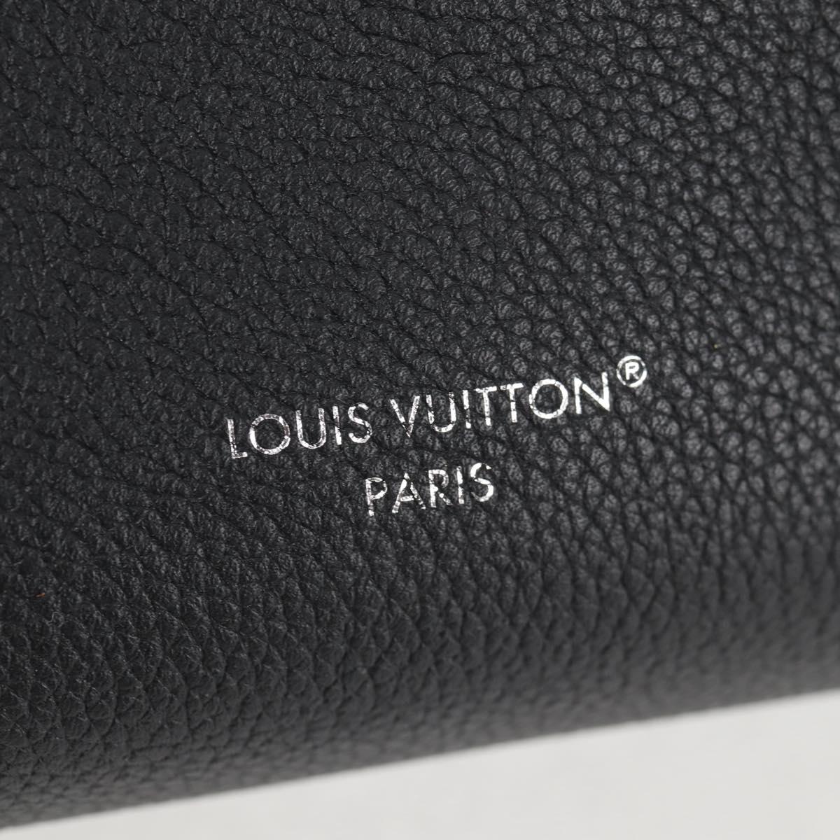 LOUIS VUITTON Side Trunk MM Shoulder Bag Leather Black M25160 LV Auth BA4781M