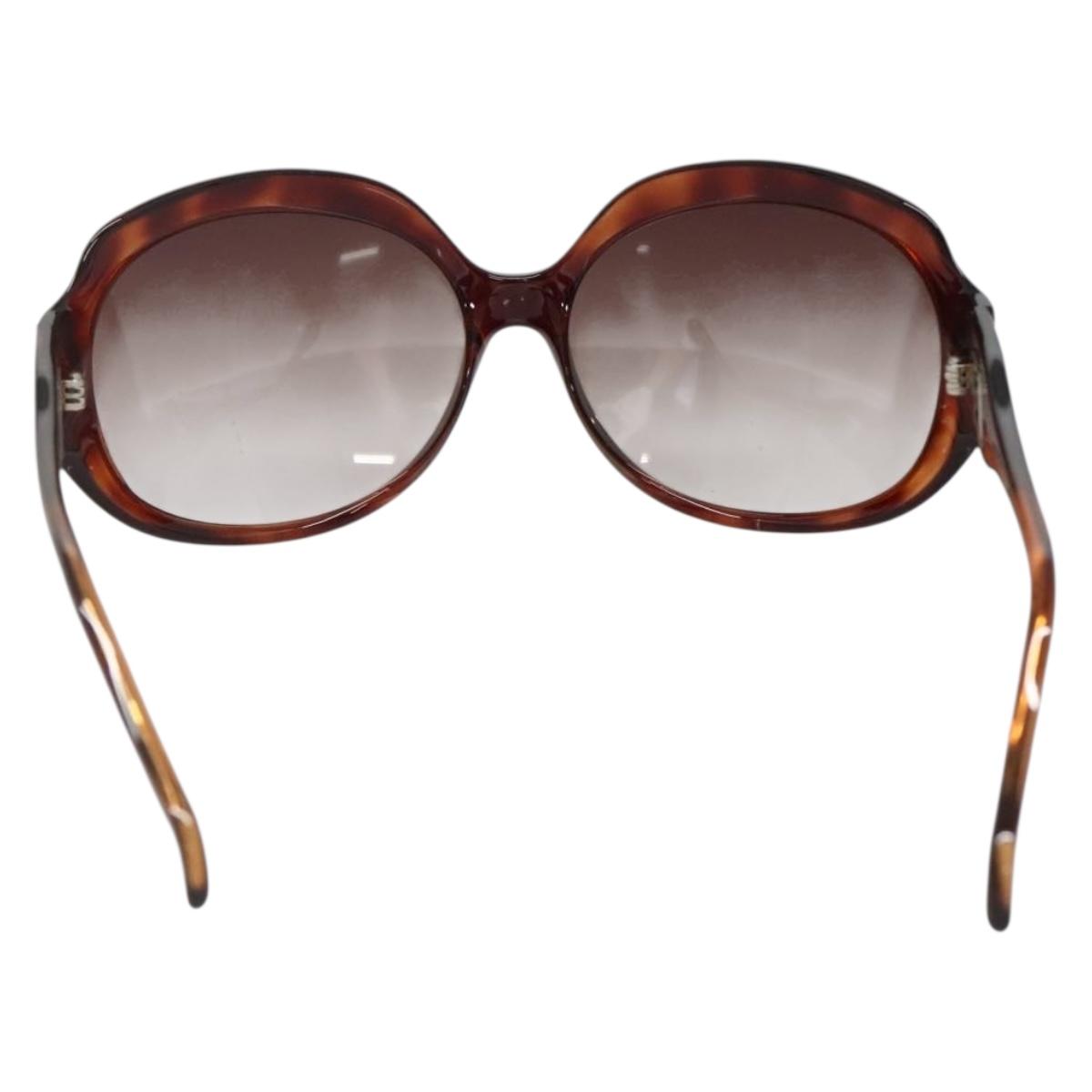 FENDI Sunglasses plastic Brown Auth BA4790