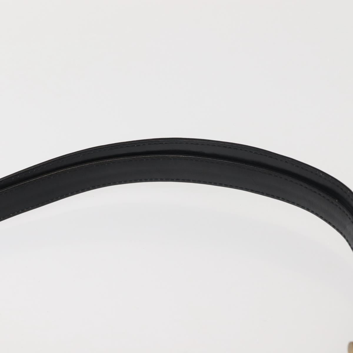 BALLY Shoulder Bag Leather Black Gold Auth BA4806