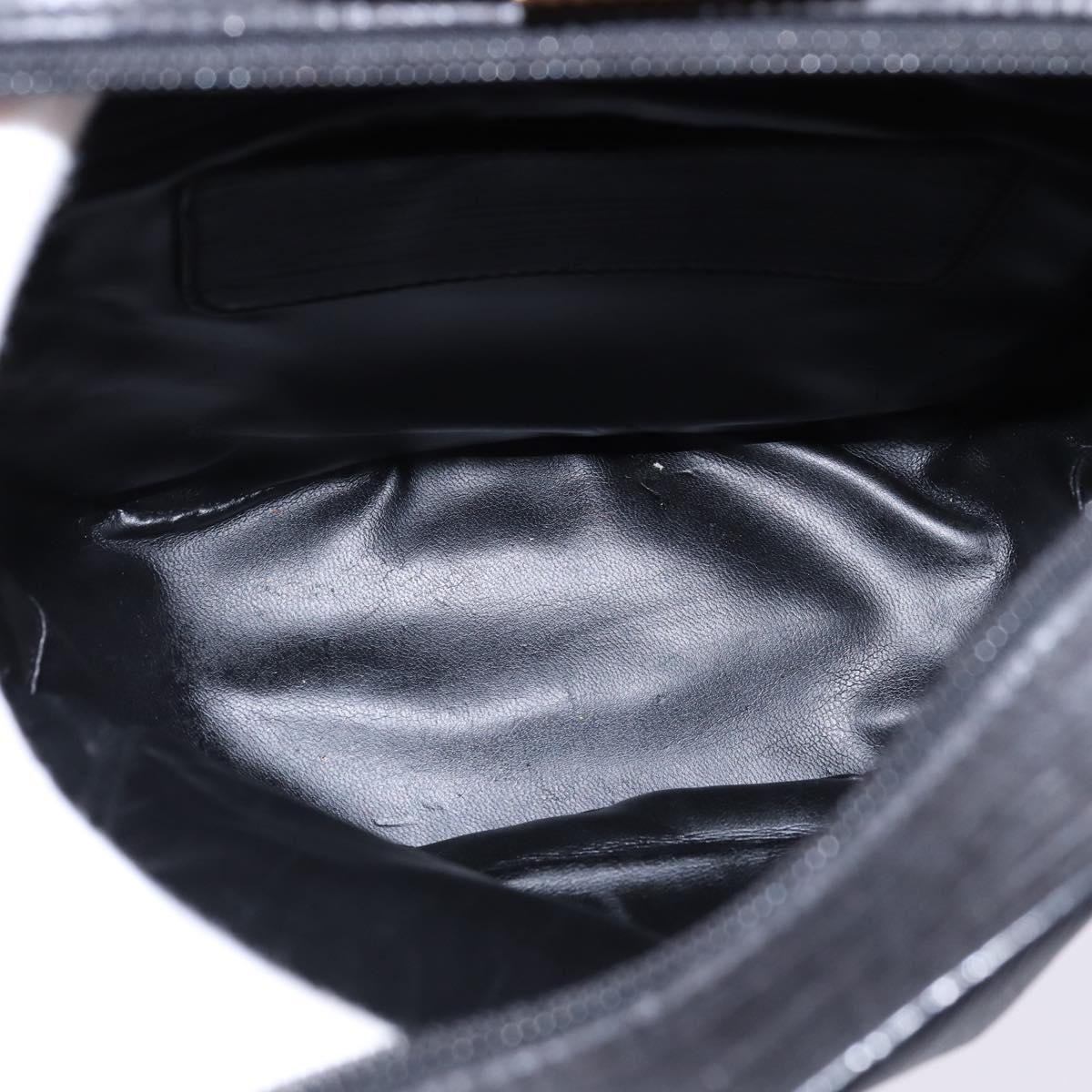 BALLY Backpack Leather Black Gold Auth BA4807
