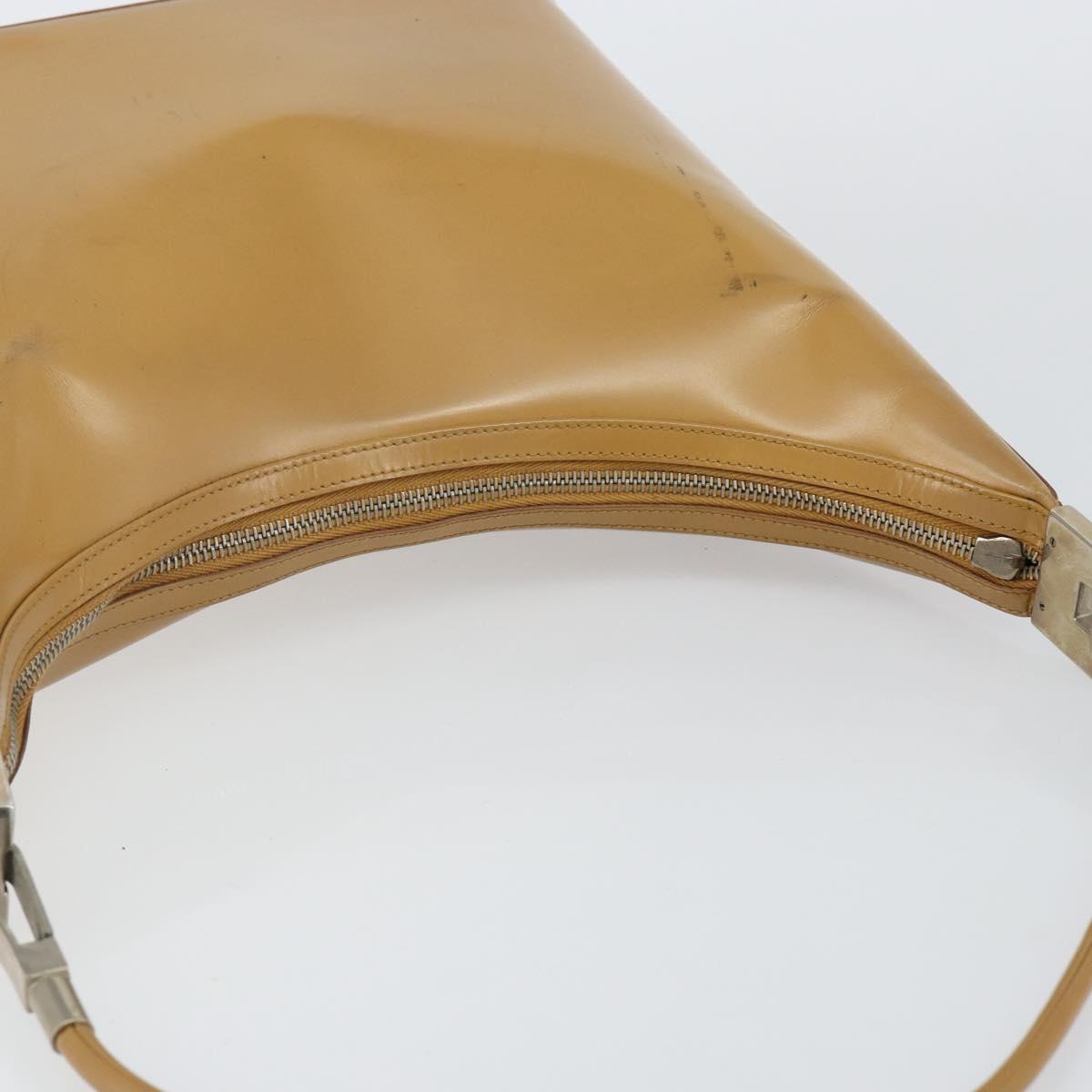GUCCI Shoulder Bag Leather Brown Silver 001 3814 Auth BA4810