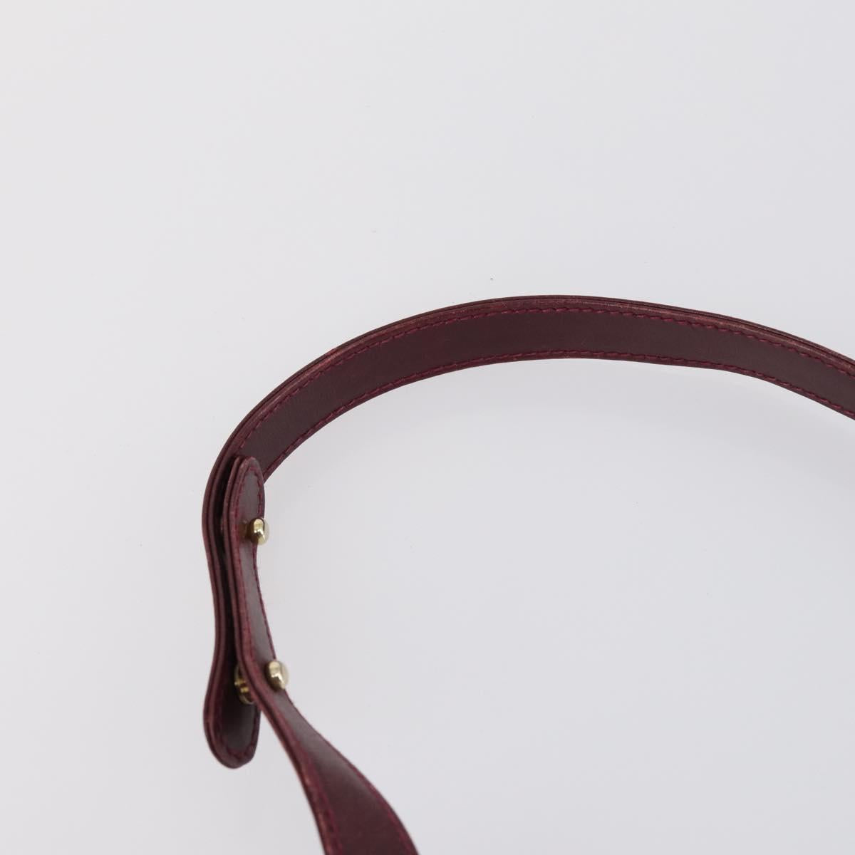 BALLY Shoulder Bag Leather 3Set Brown Black Bordeaux Auth BA4812