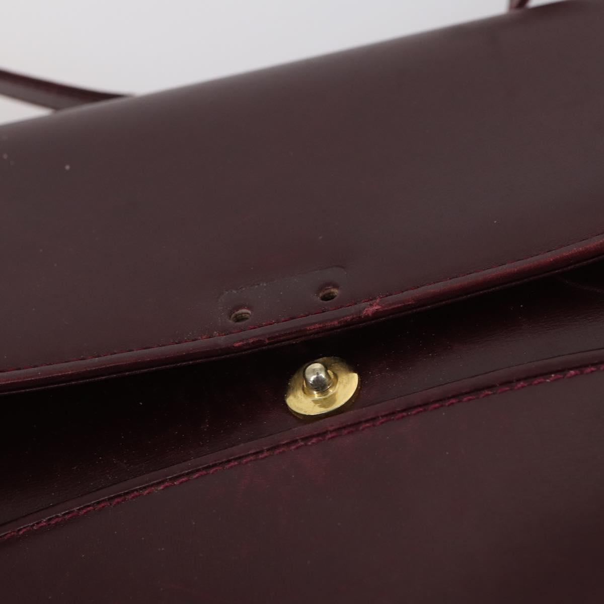 BALLY Shoulder Bag Leather 3Set Brown Black Bordeaux Auth BA4812