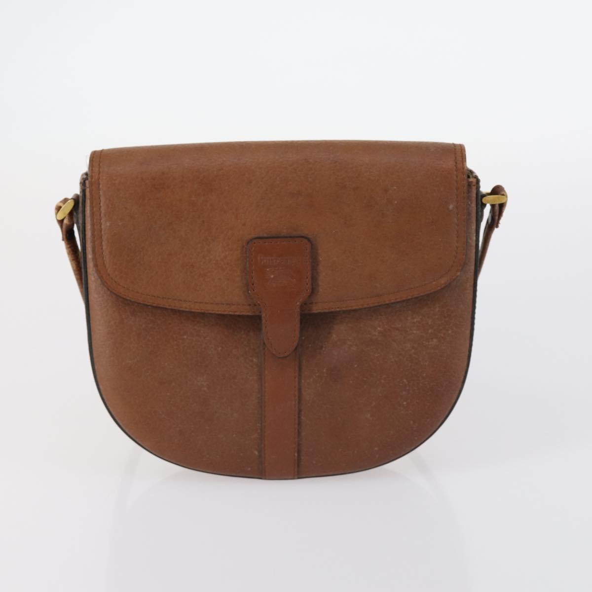 Burberrys Ferragamo Shoulder Bag Leather 2Set Green Brown Auth BA4815