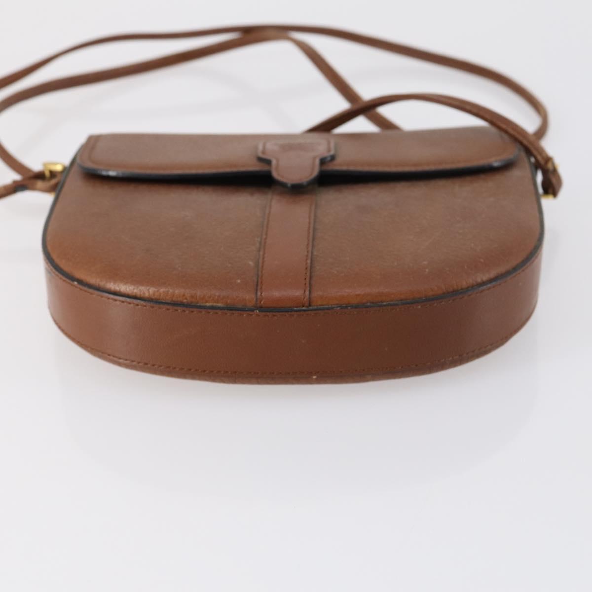 Burberrys Ferragamo Shoulder Bag Leather 2Set Green Brown Auth BA4815