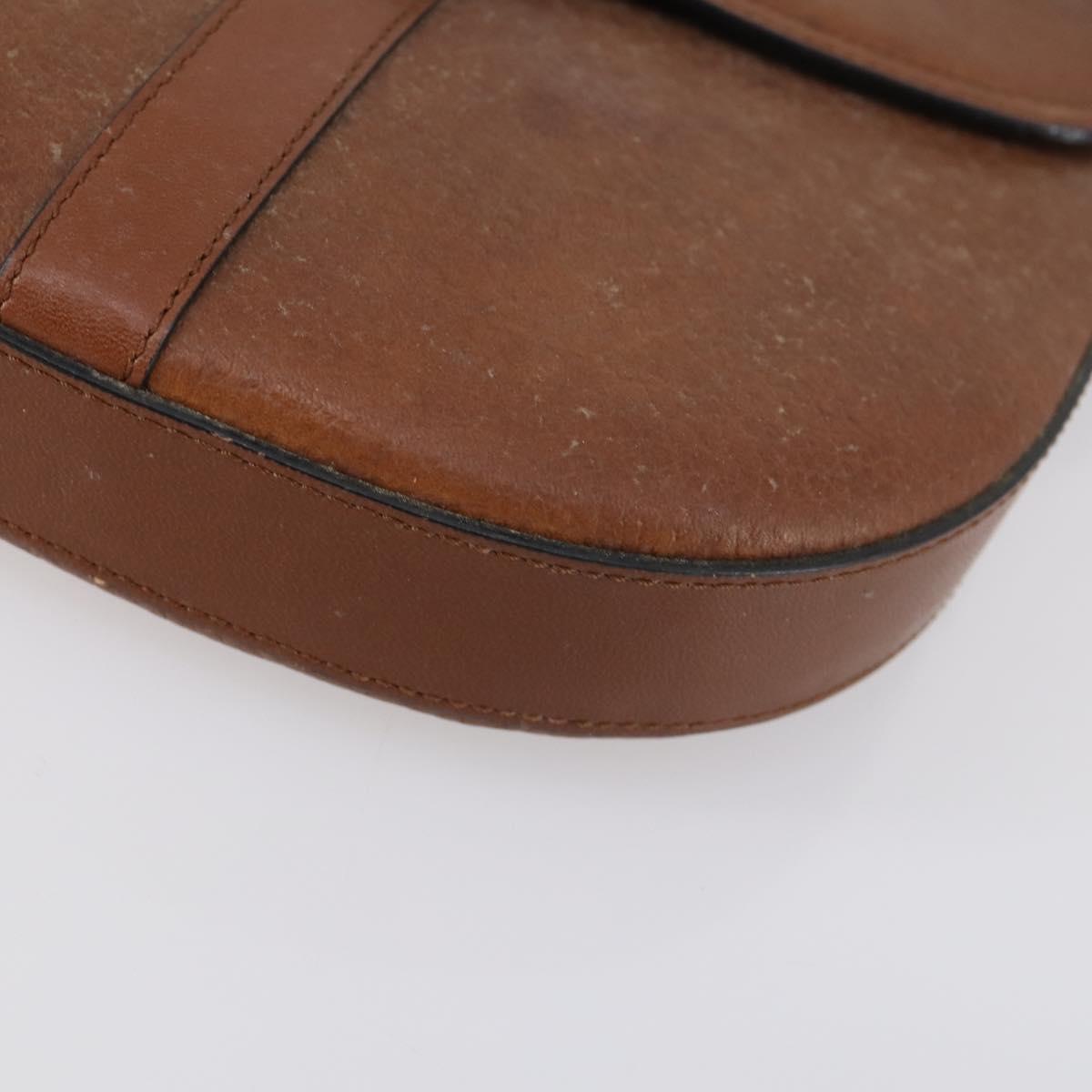 Burberrys Ferragamo Shoulder Bag Leather 2Set Green Brown Auth BA4815