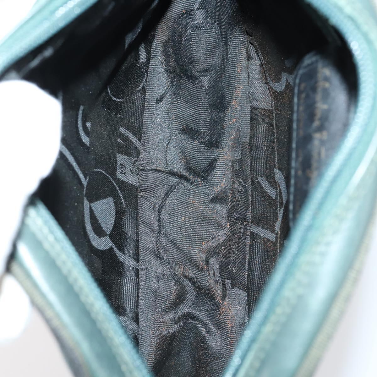 Burberrys Ferragamo Shoulder Bag Leather 2Set Green Brown Auth BA4815