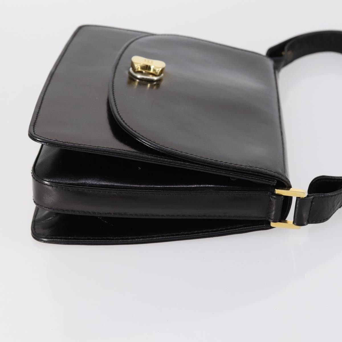BALLY Shoulder Bag Leather 3 Set Brown Black Auth BA4817