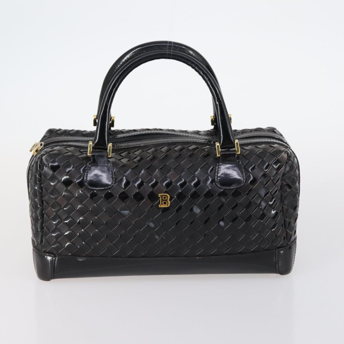 BALLY Shoulder Bag Leather 3 Set Brown Black Auth BA4817