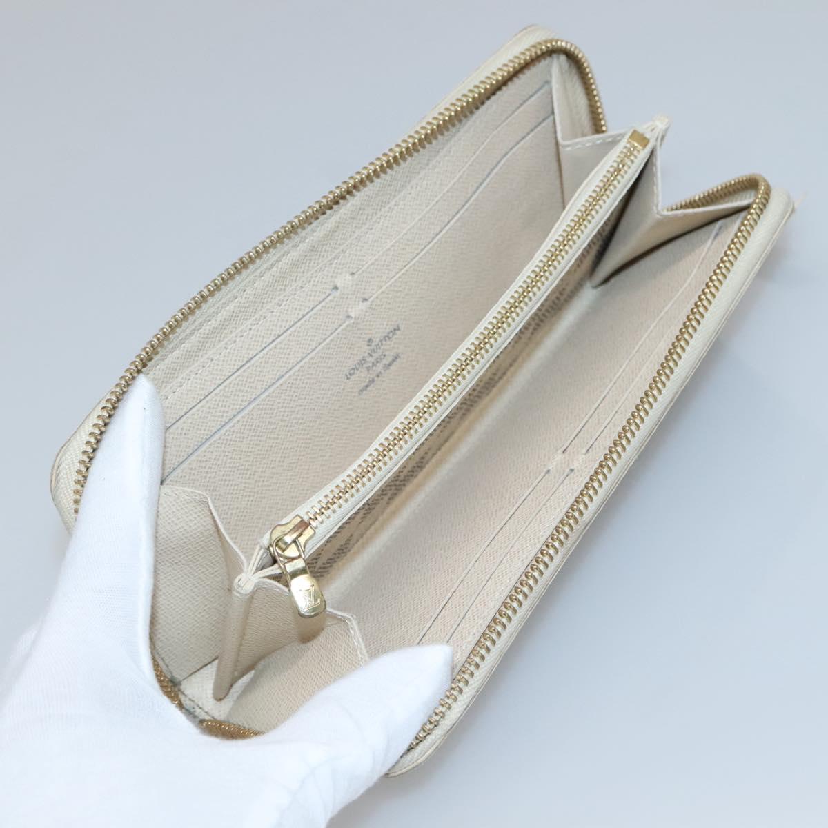 LOUIS VUITTON Damier Azur Portefeuille Clemence Long Wallet N61264 Auth BA4842