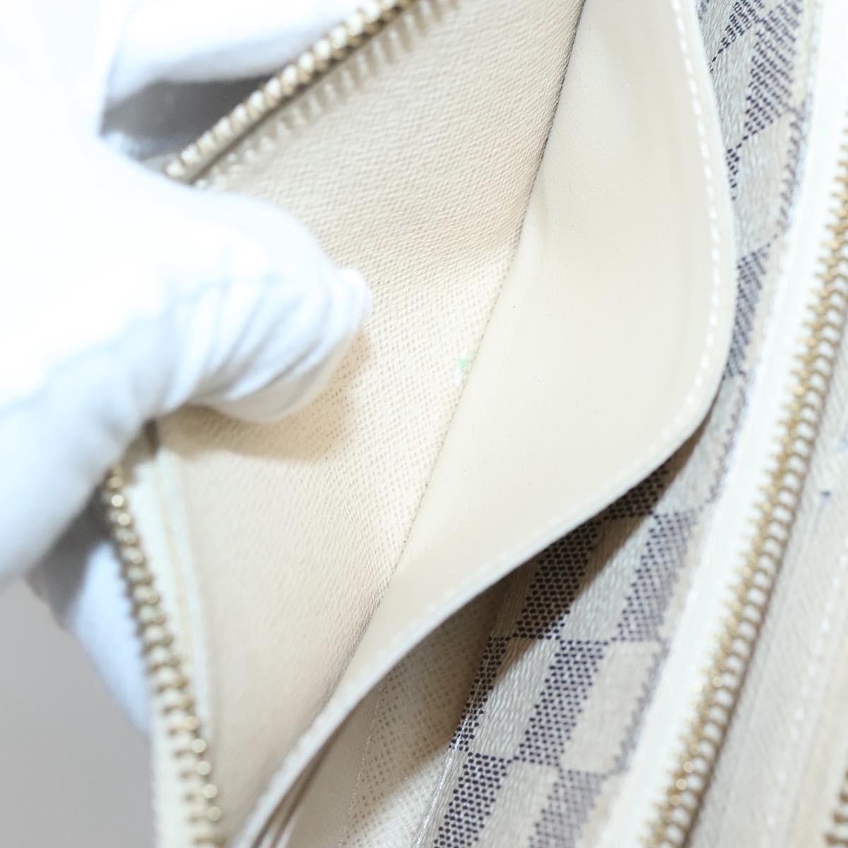 LOUIS VUITTON Damier Azur Portefeuille Clemence Long Wallet N61264 Auth BA4842