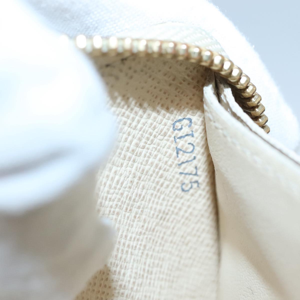 LOUIS VUITTON Damier Azur Portefeuille Clemence Long Wallet N61264 Auth BA4842