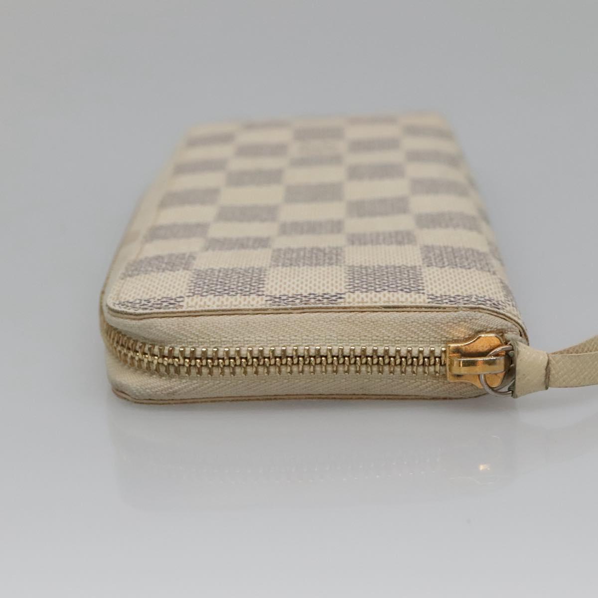 LOUIS VUITTON Damier Azur Portefeuille Clemence Long Wallet N61264 Auth BA4842