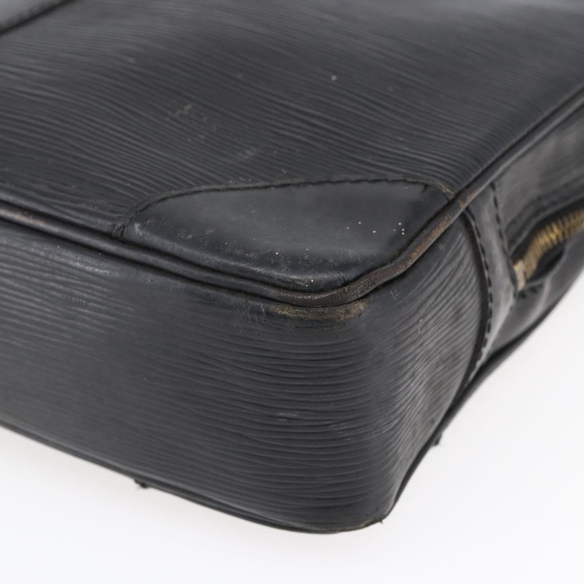 LOUIS VUITTON Epi Porte Documents Voyage Business Bag Black M54472 Auth BA4858