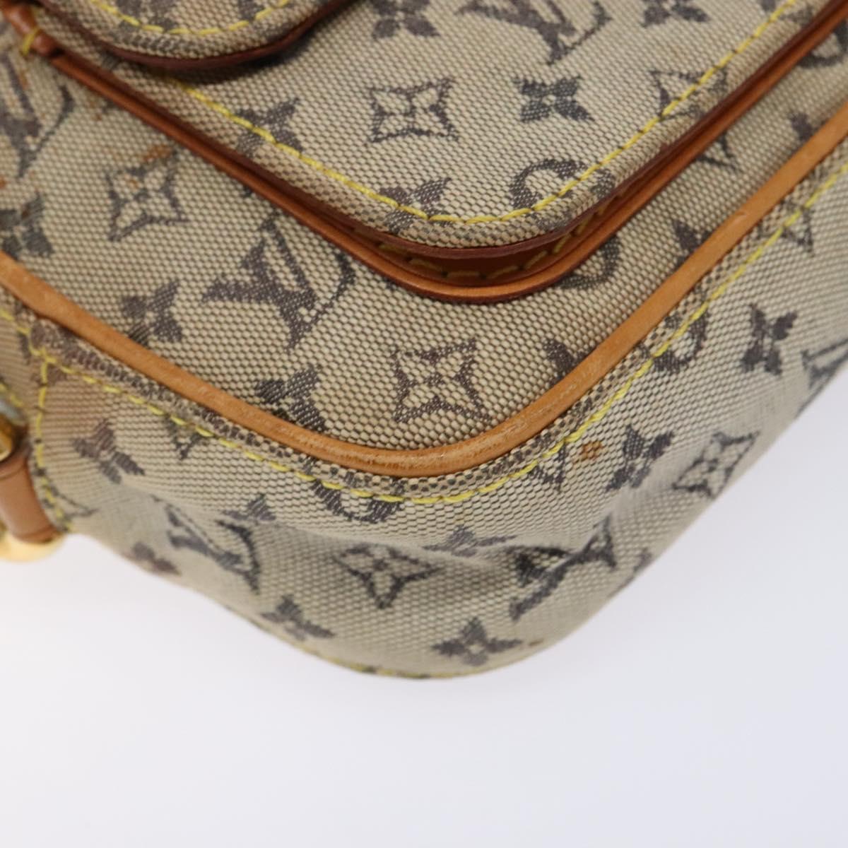 LOUIS VUITTON Monogram Mini Juliet MM Shoulder Bag Blue M92004 LV Auth BA4861