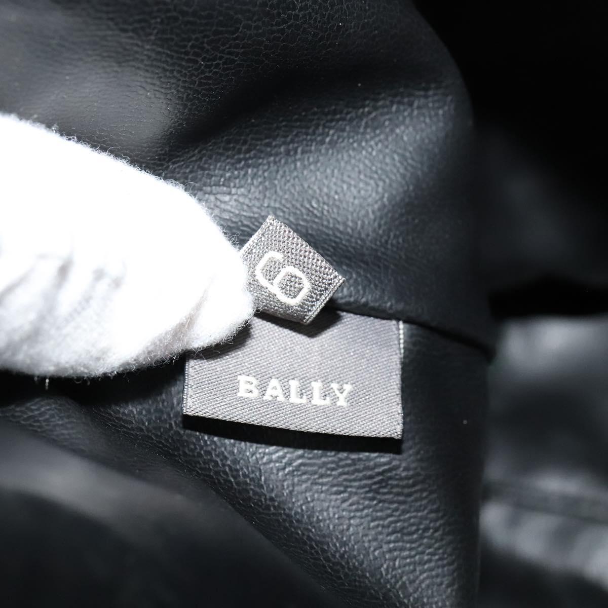 BALLY Embossing Backpack Leather Green Gold Auth BA4870