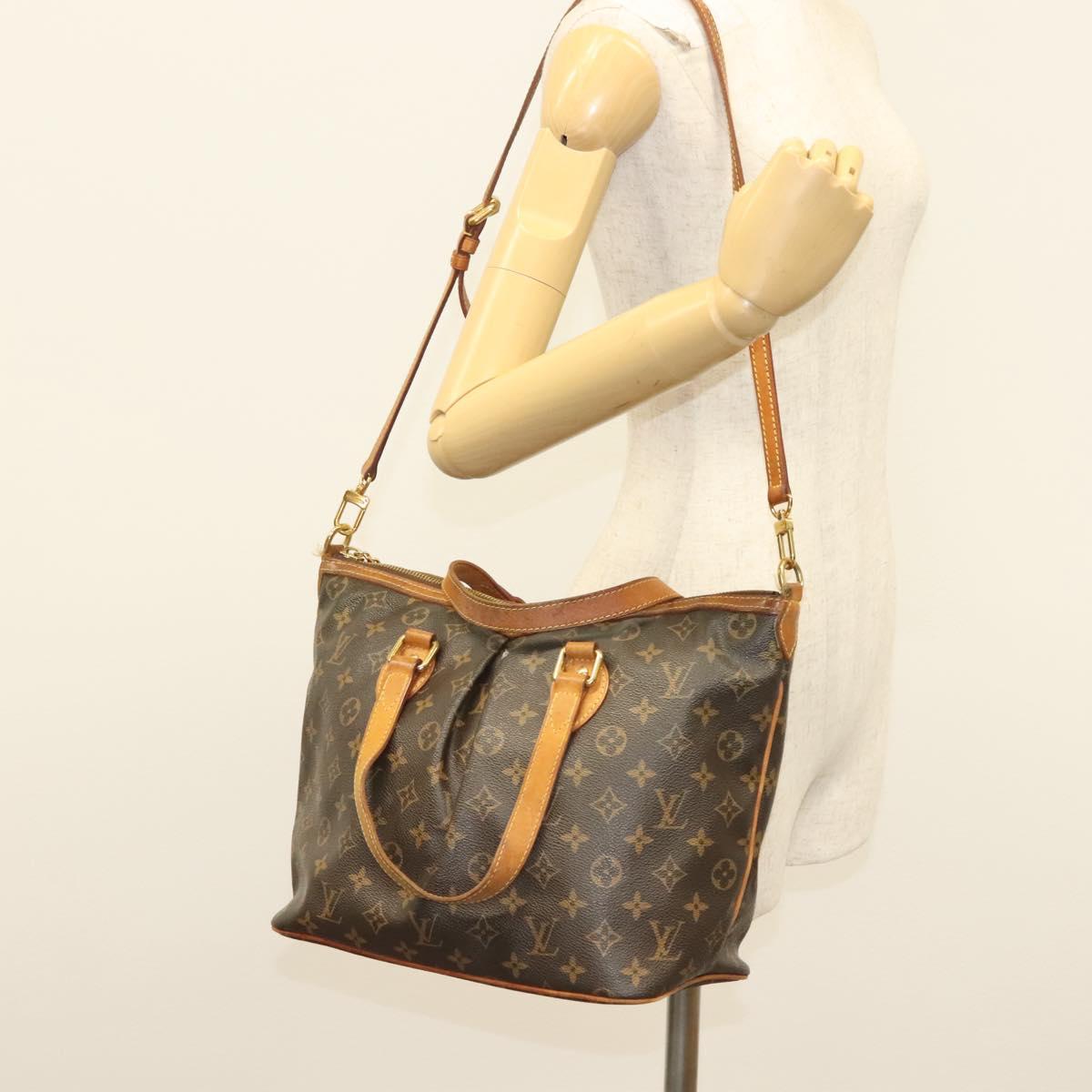 LOUIS VUITTON Monogram Palermo PM Tote Bag M40145 LV Auth BA4893