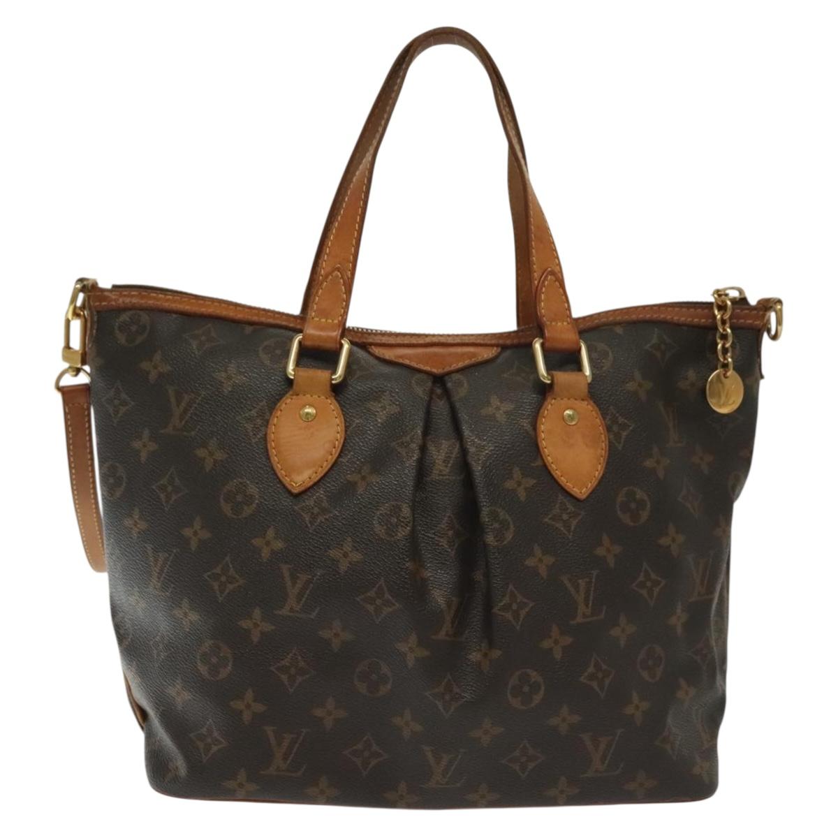 LOUIS VUITTON Monogram Palermo PM Tote Bag M40145 LV Auth BA4893