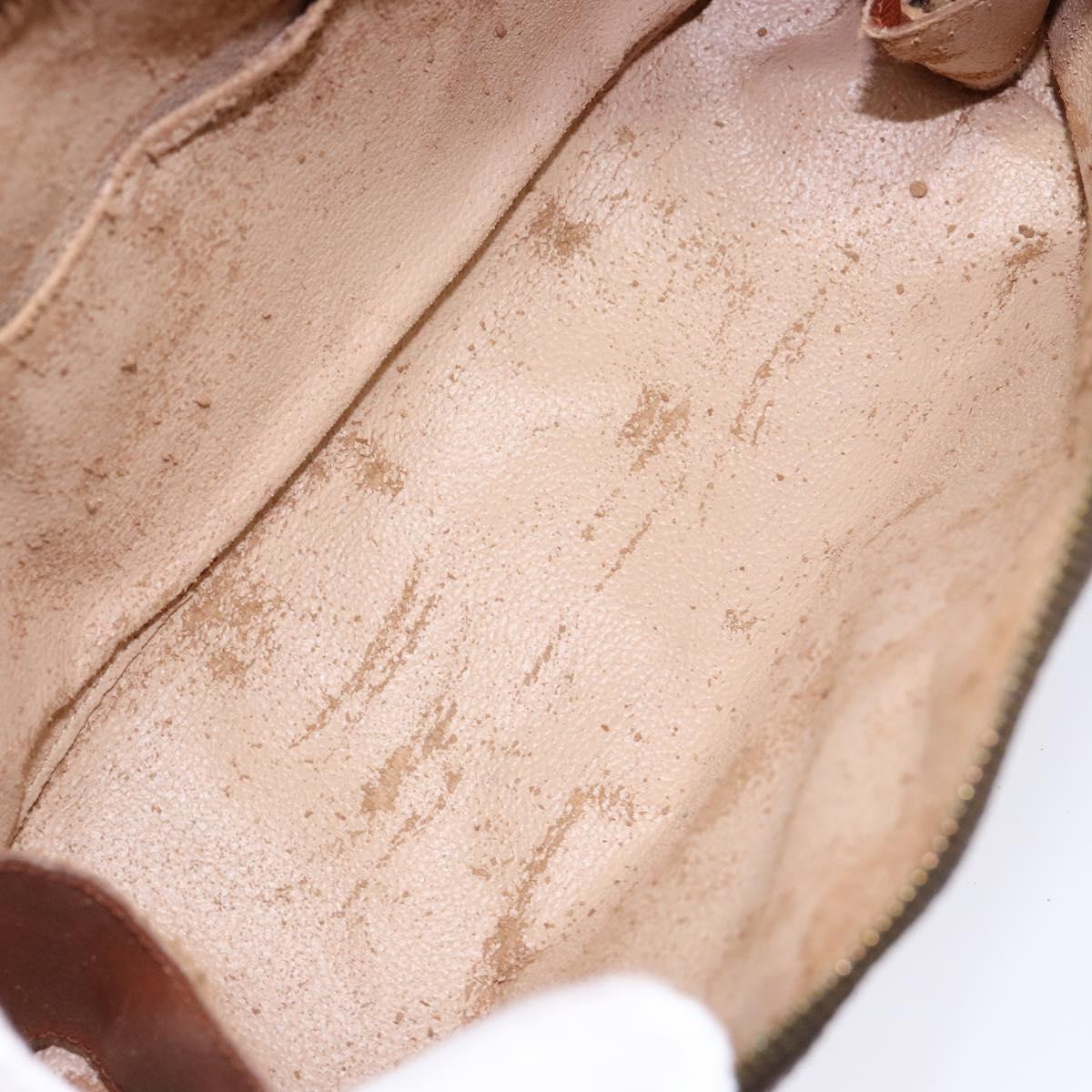 LOUIS VUITTON Monogram Trousse Demi Ronde Cosmetic Pouch M47520 LV Auth BA4901