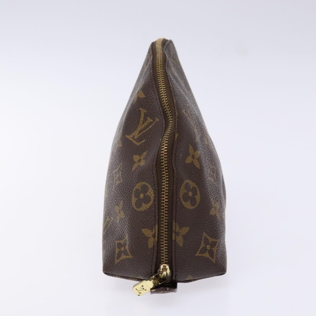 LOUIS VUITTON Monogram Trousse Demi Ronde Cosmetic Pouch M47520 LV Auth BA4901
