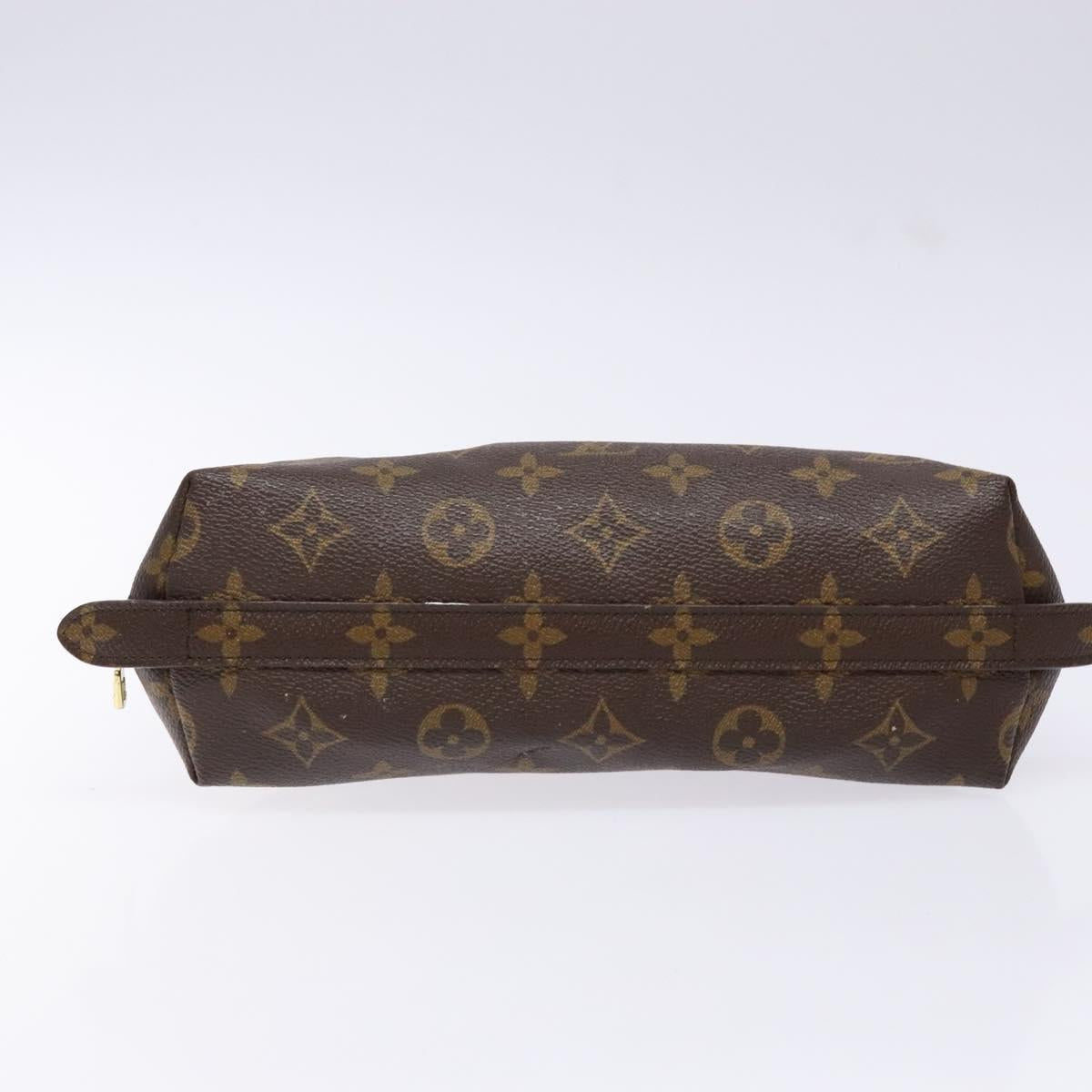 LOUIS VUITTON Monogram Trousse Demi Ronde Cosmetic Pouch M47520 LV Auth BA4901