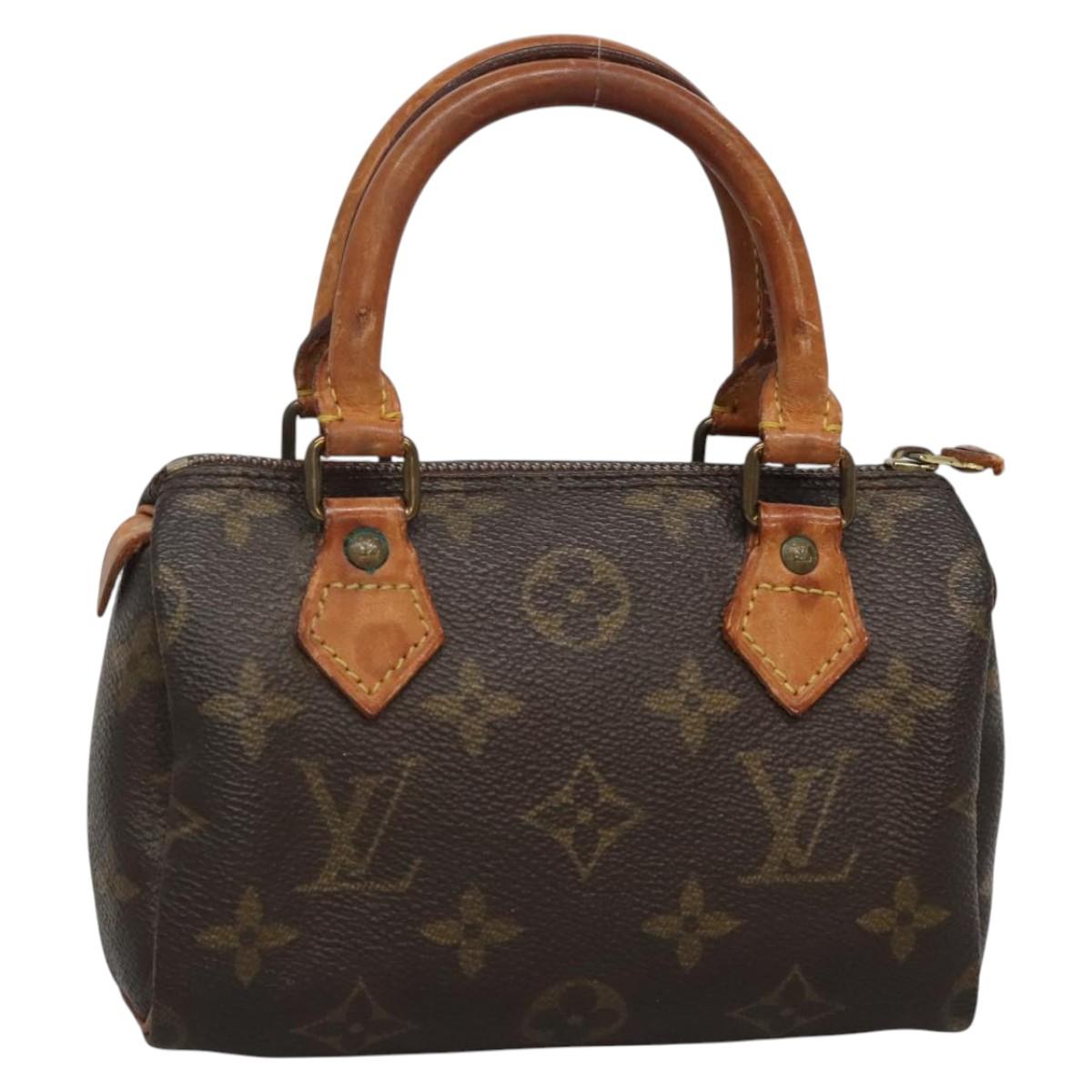 LOUIS VUITTON Monogram Mini Speedy Hand Bag M41534 LV Auth BA4905