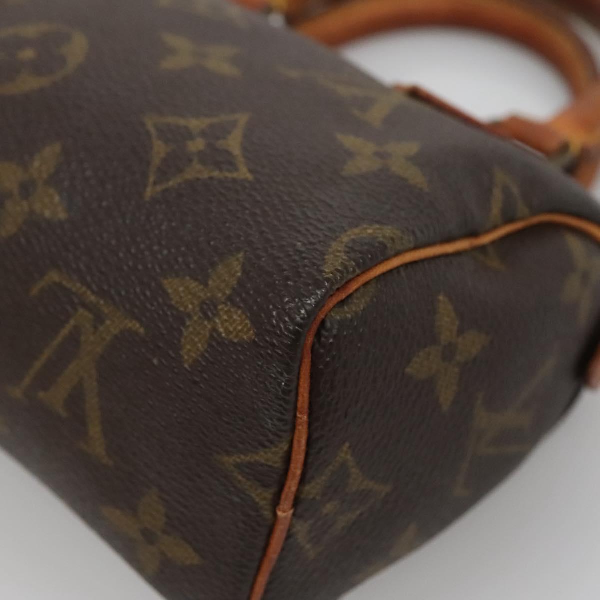 LOUIS VUITTON Monogram Mini Speedy Hand Bag M41534 LV Auth BA4905