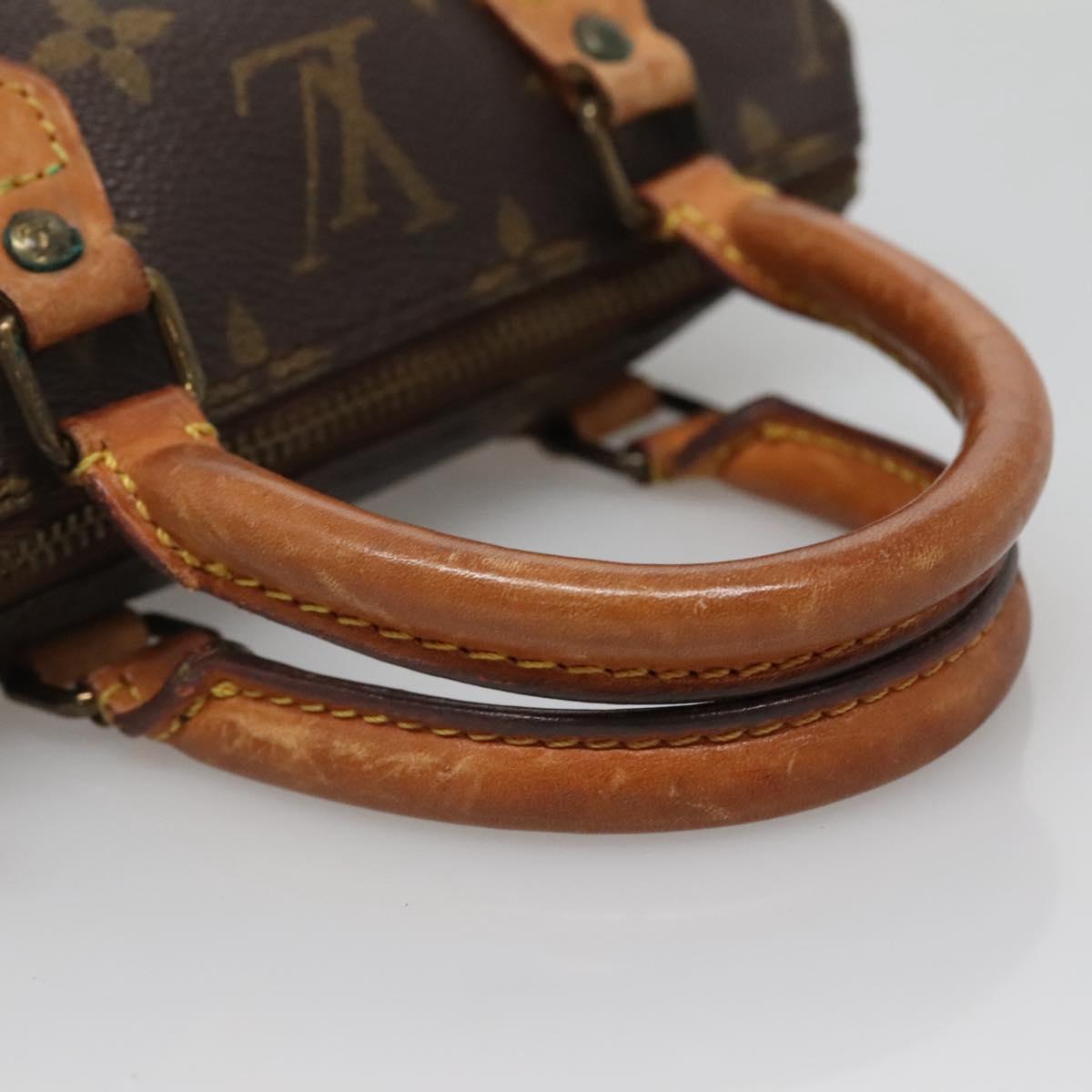 LOUIS VUITTON Monogram Mini Speedy Hand Bag M41534 LV Auth BA4906