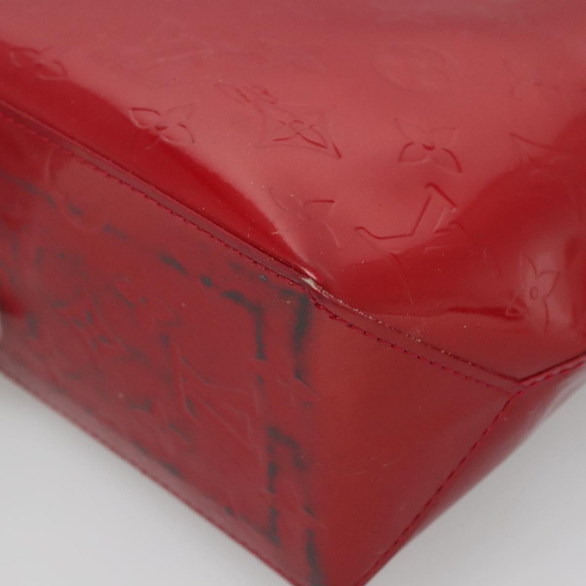 LOUIS VUITTON Monogram Vernis Reade PM Hand Bag Pomme D'amour M91990 Auth BA4907