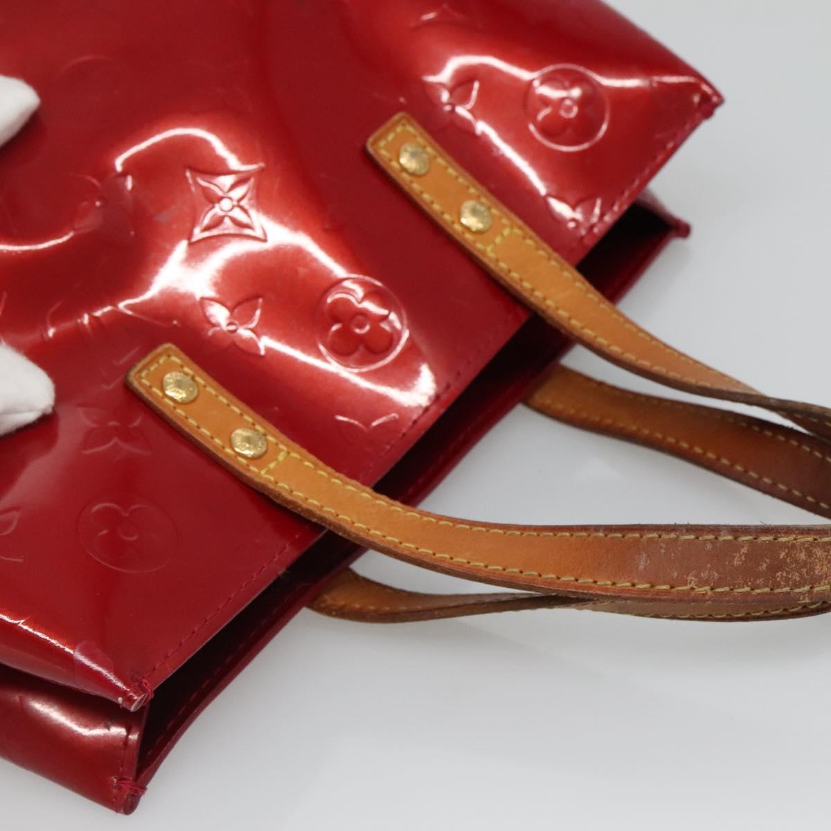 LOUIS VUITTON Monogram Vernis Reade PM Hand Bag Pomme D'amour M91990 Auth BA4907